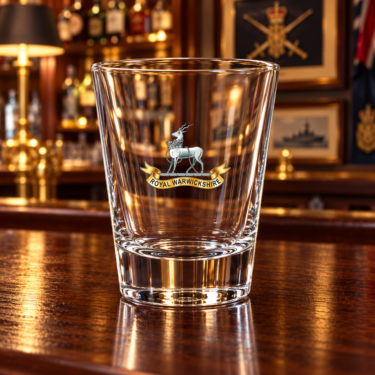 Royal Warwickshire Regiment - Shot Glasses | The Crafty Black Dog — Frosted_Shot_Glass_Military_Bar_Smart_Object copy