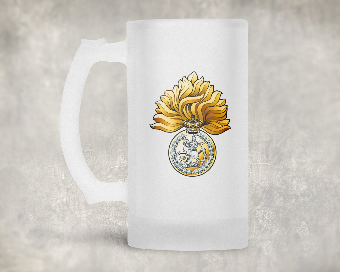 Royal Regiment of Fusiliers Crest - Frosted Stein
