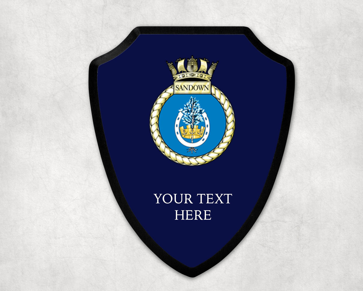HMS Sandown - Royal Navy Printed Wall Shield