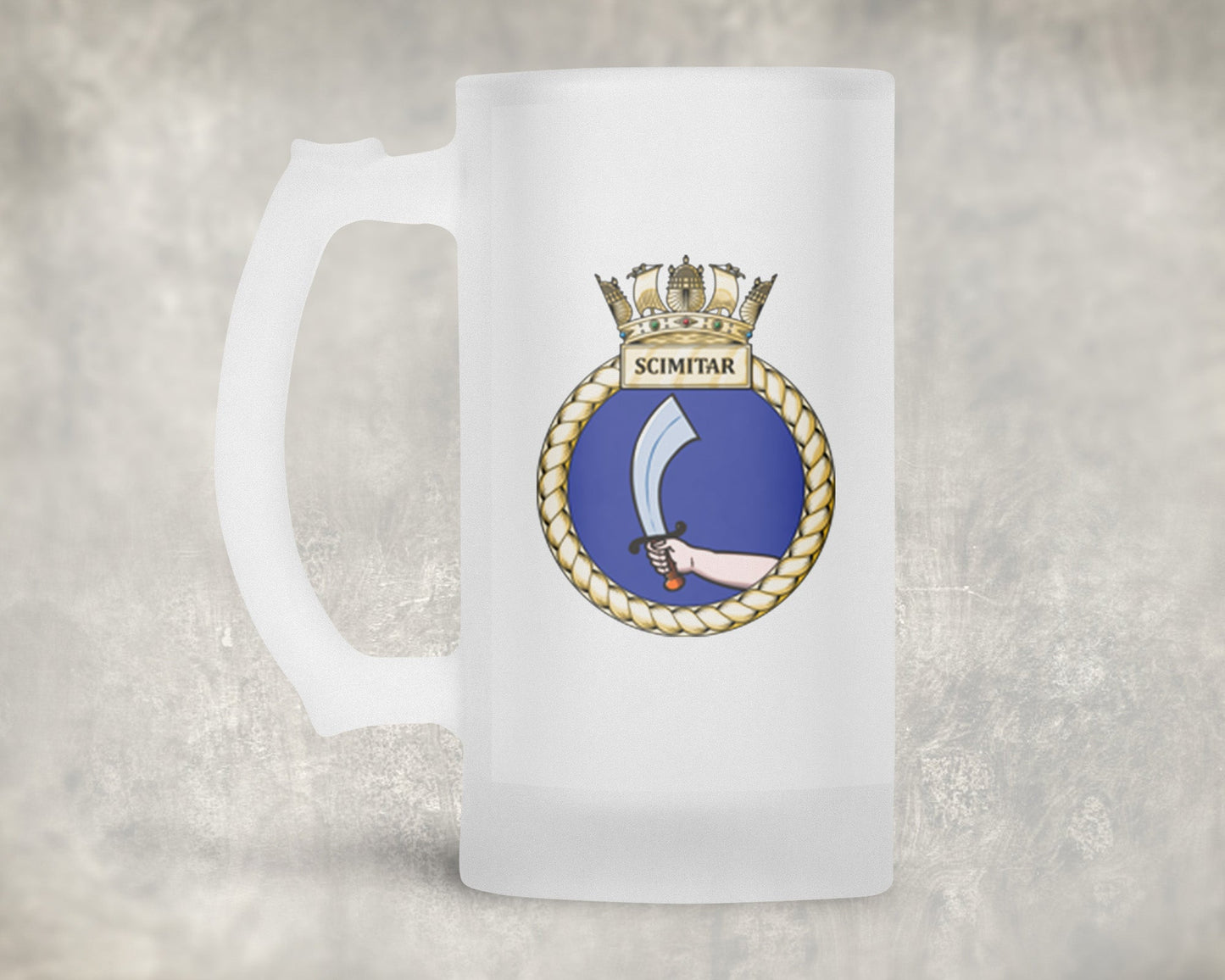 HMS Scimitar - Frosted Stein/Tankard/Beer Mug - Frosted Stein/Tankard/Beer Mug