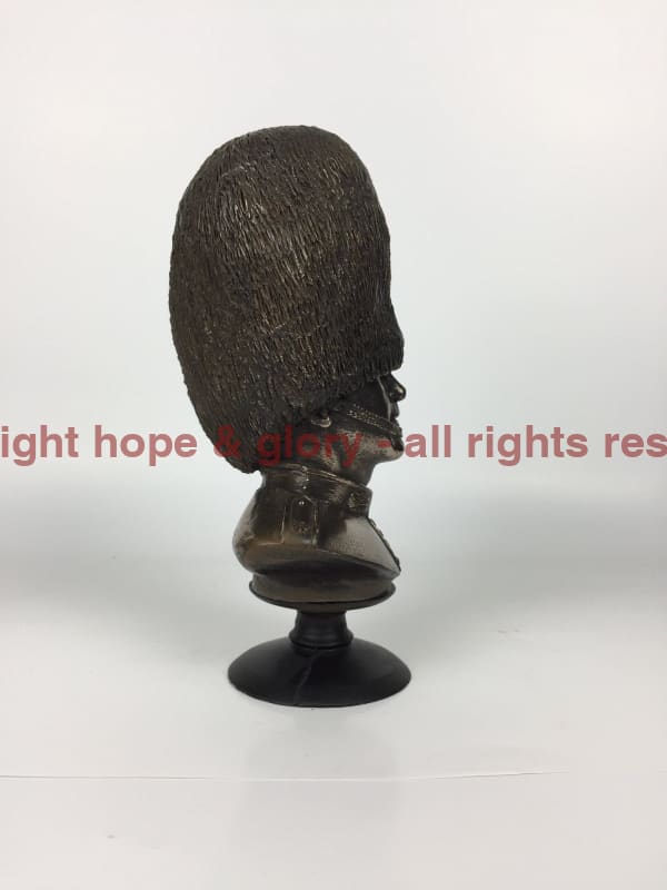Scots Guards Bust Cold Cast Bronze Military Statue Sculpture