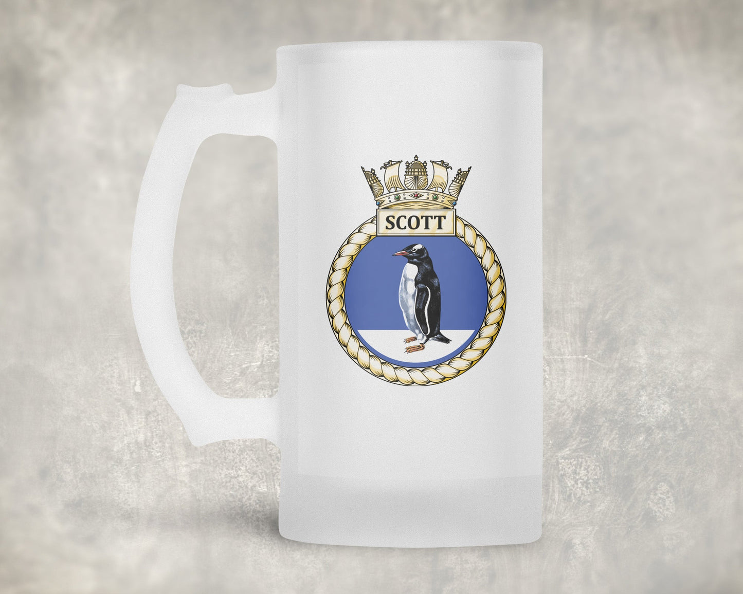 HMS Scott - Frosted Stein/Tankard/Beer Mug - Frosted Stein/Tankard/Beer Mug