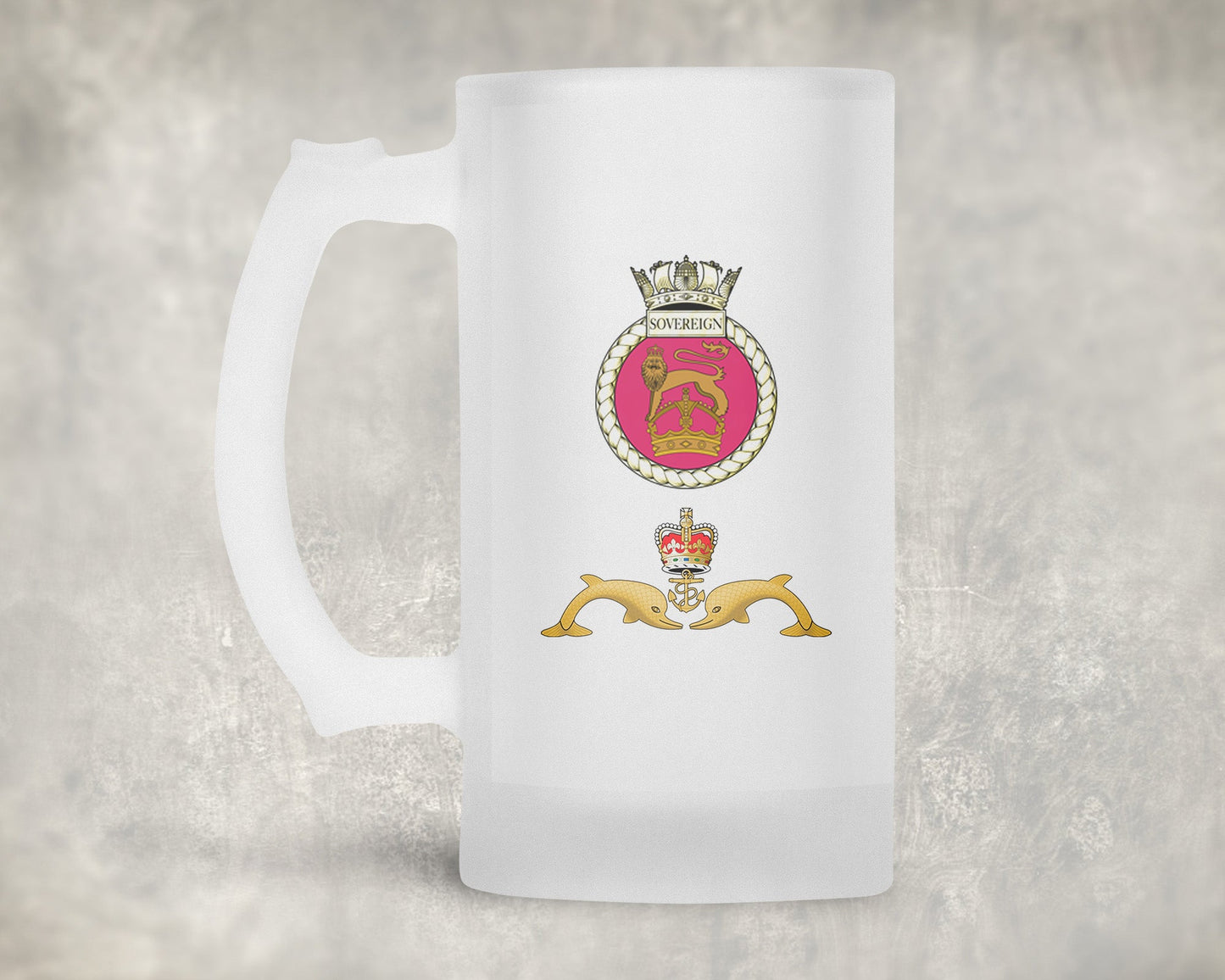 HMS Sovereign - Frosted Stein/Tankard/Beer Mug - Frosted Stein/Tankard/Beer Mug