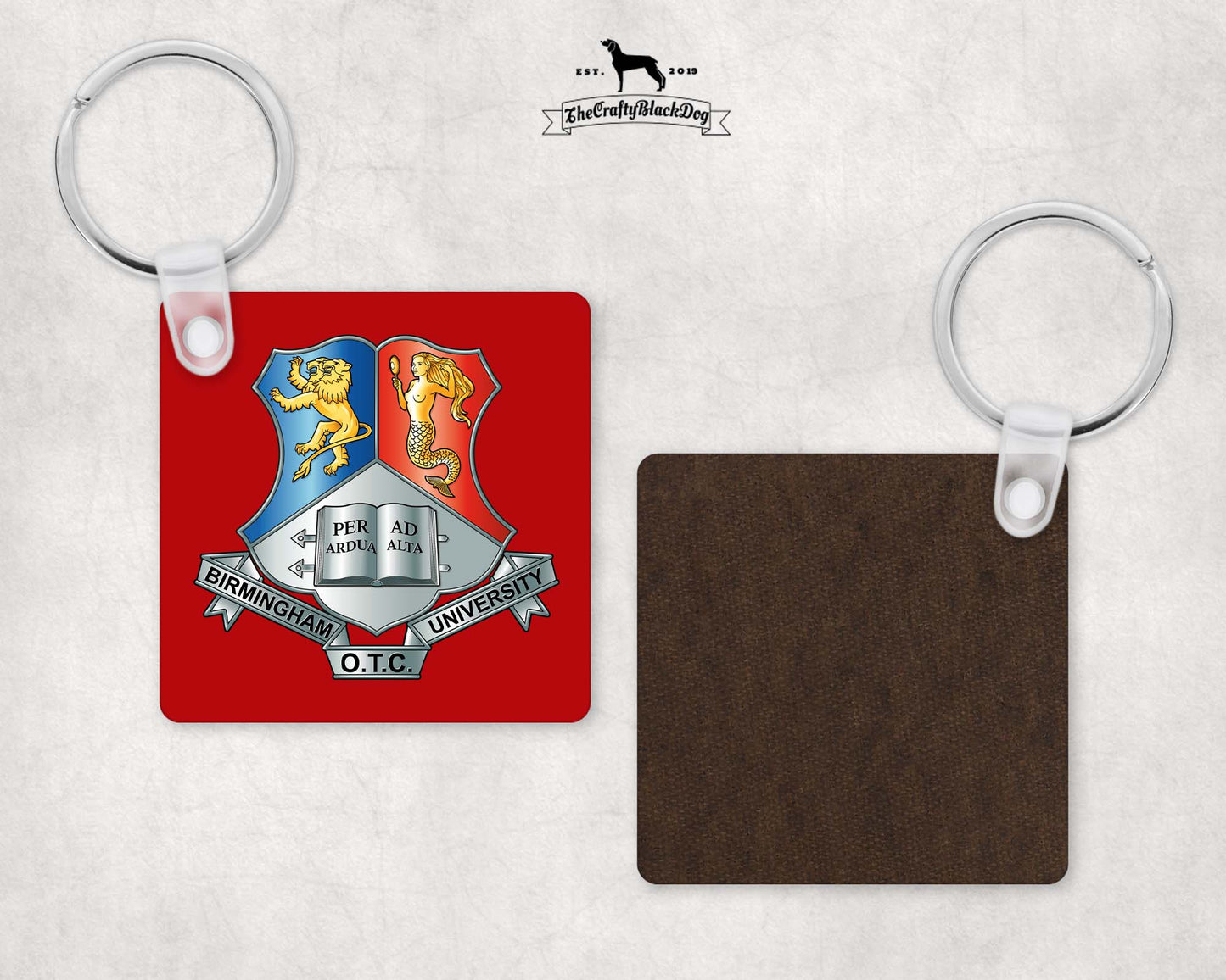 Birmingham University OTC - Square Key Ring