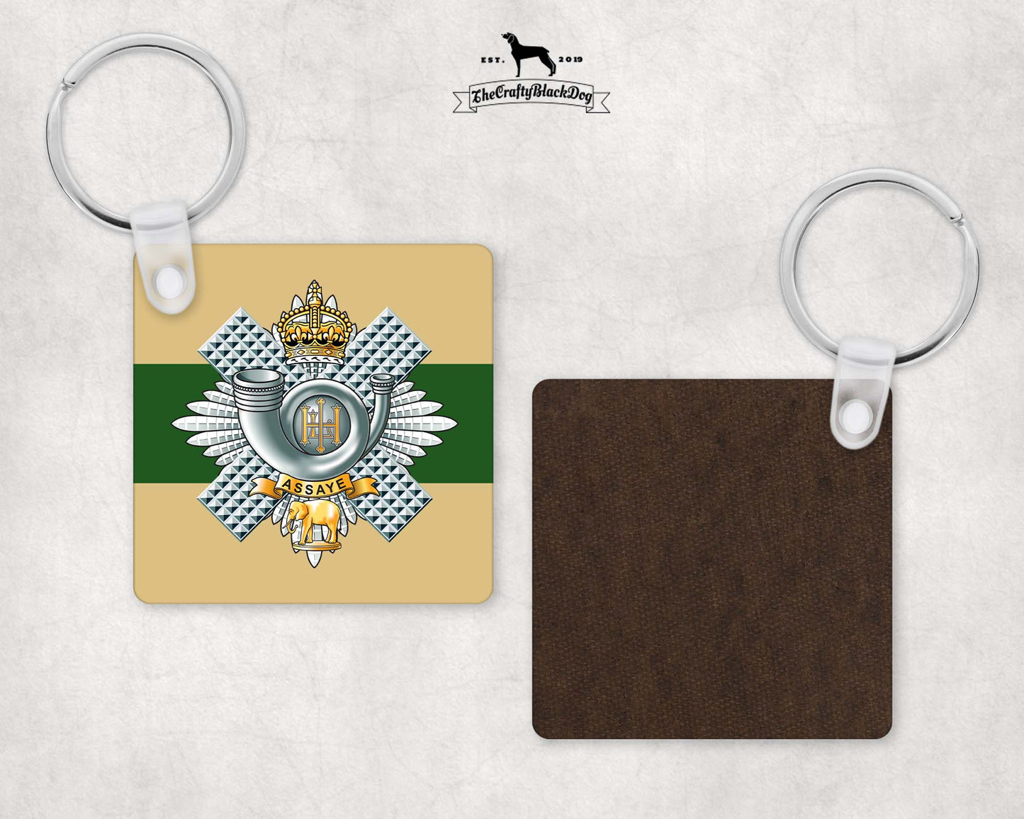 Highland Light Infantry - Square Key Ring