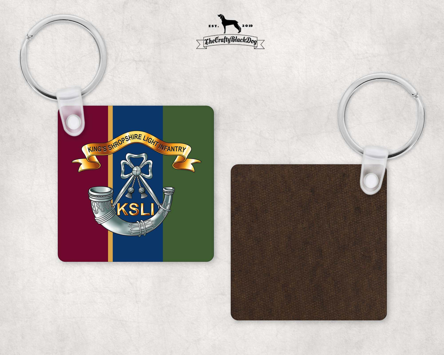 The King's Shropshire Light Infantry - Square Key Ring