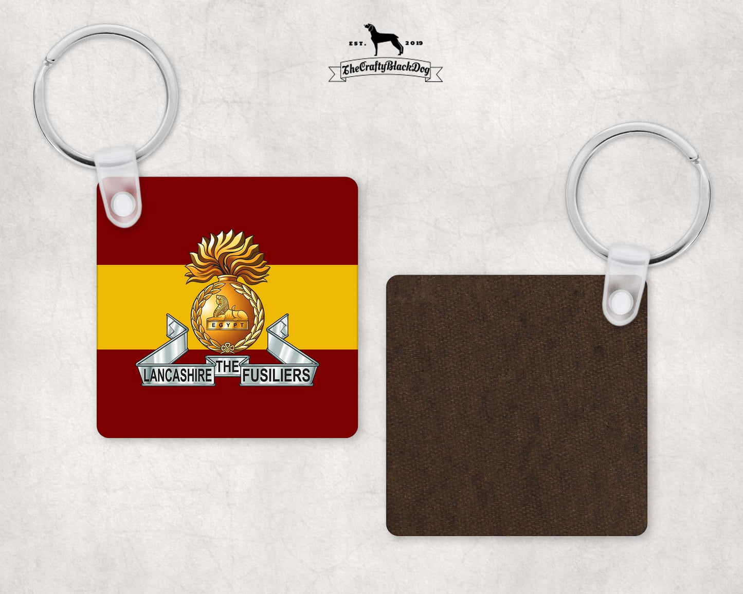 Lancashire Fusiliers - Square Key Ring