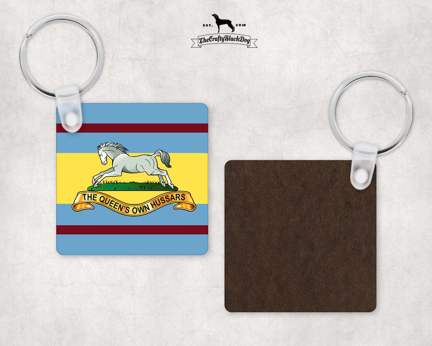 Queen's Own Hussars - Square Key Ring