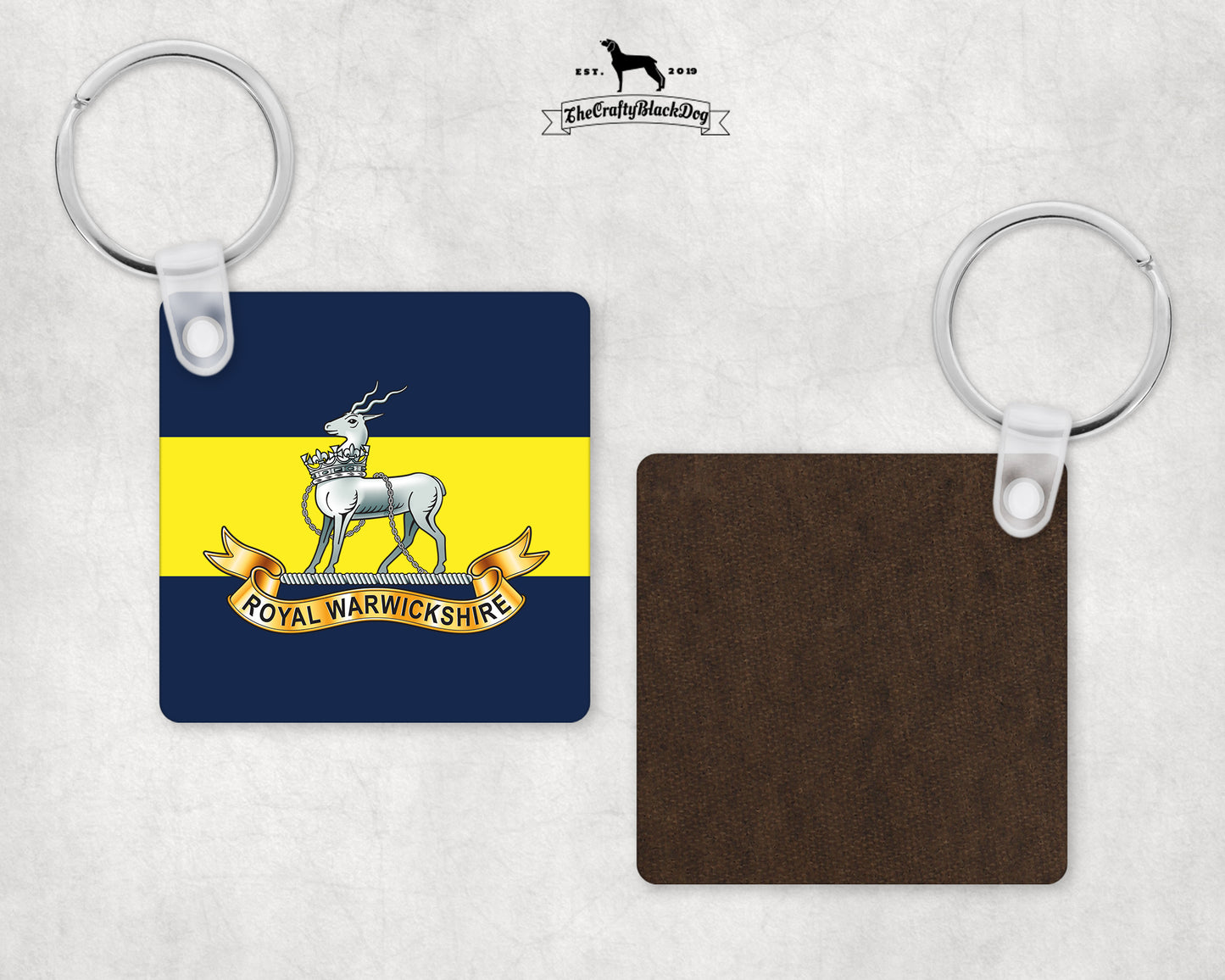 Royal Warwickshire Regiment - Square Key Ring