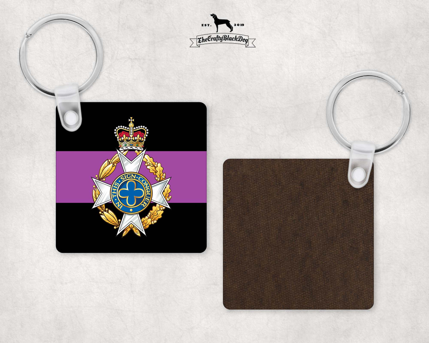 Royal Army Chaplains' Department - Square Key Ring