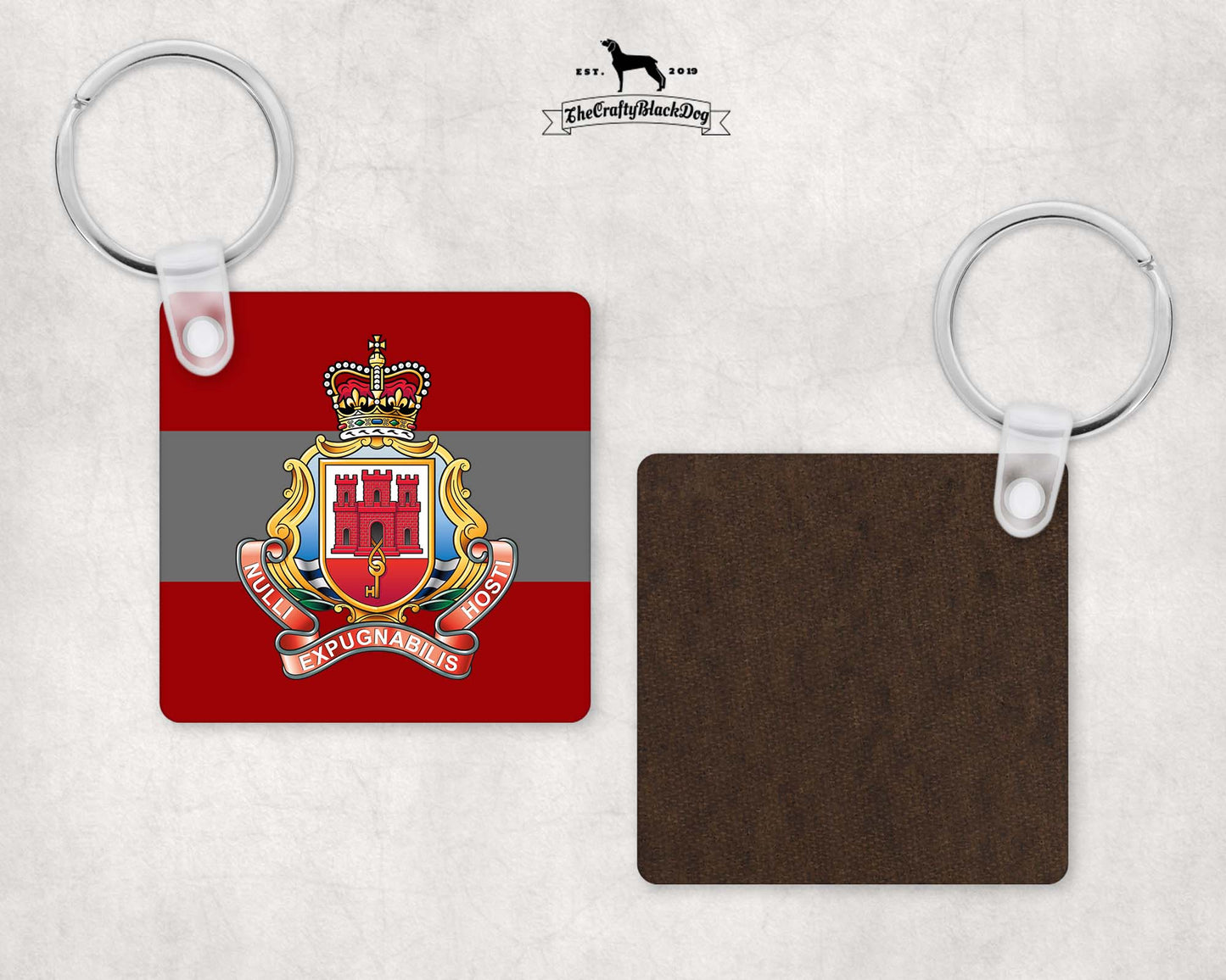 Royal Gibraltar Regiment - Square Key Ring