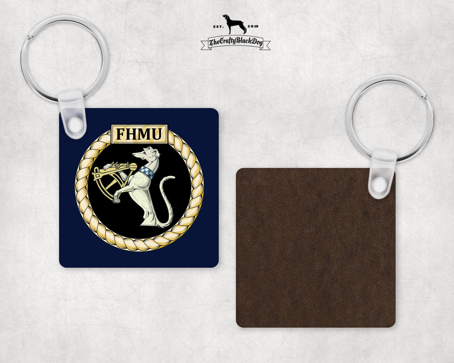 Fleet Hydrographic Meteorological Unit FHMU - Square Key Ring