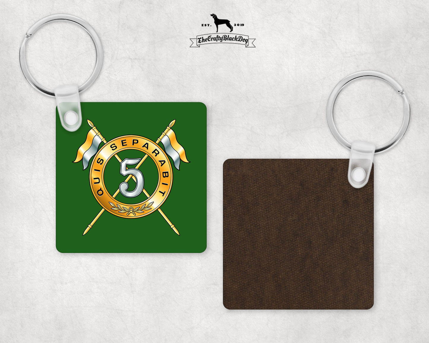5th Royal Irish Lancers - Square Keyring