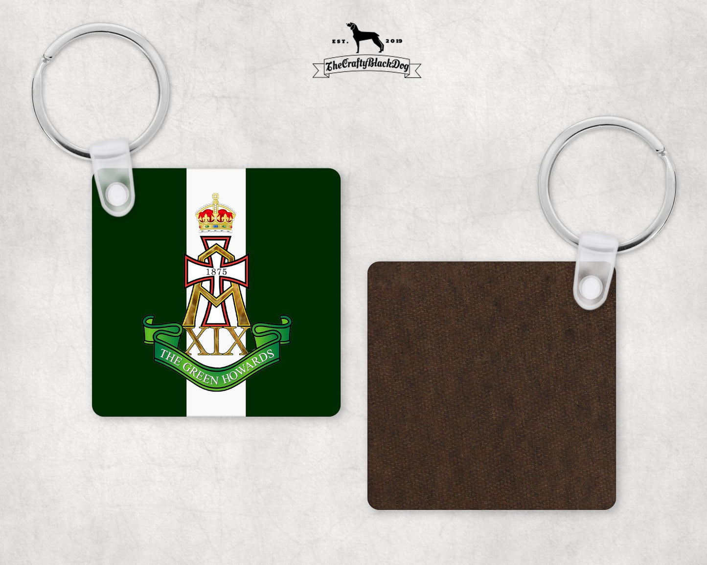 Green Howards - Square Keyring