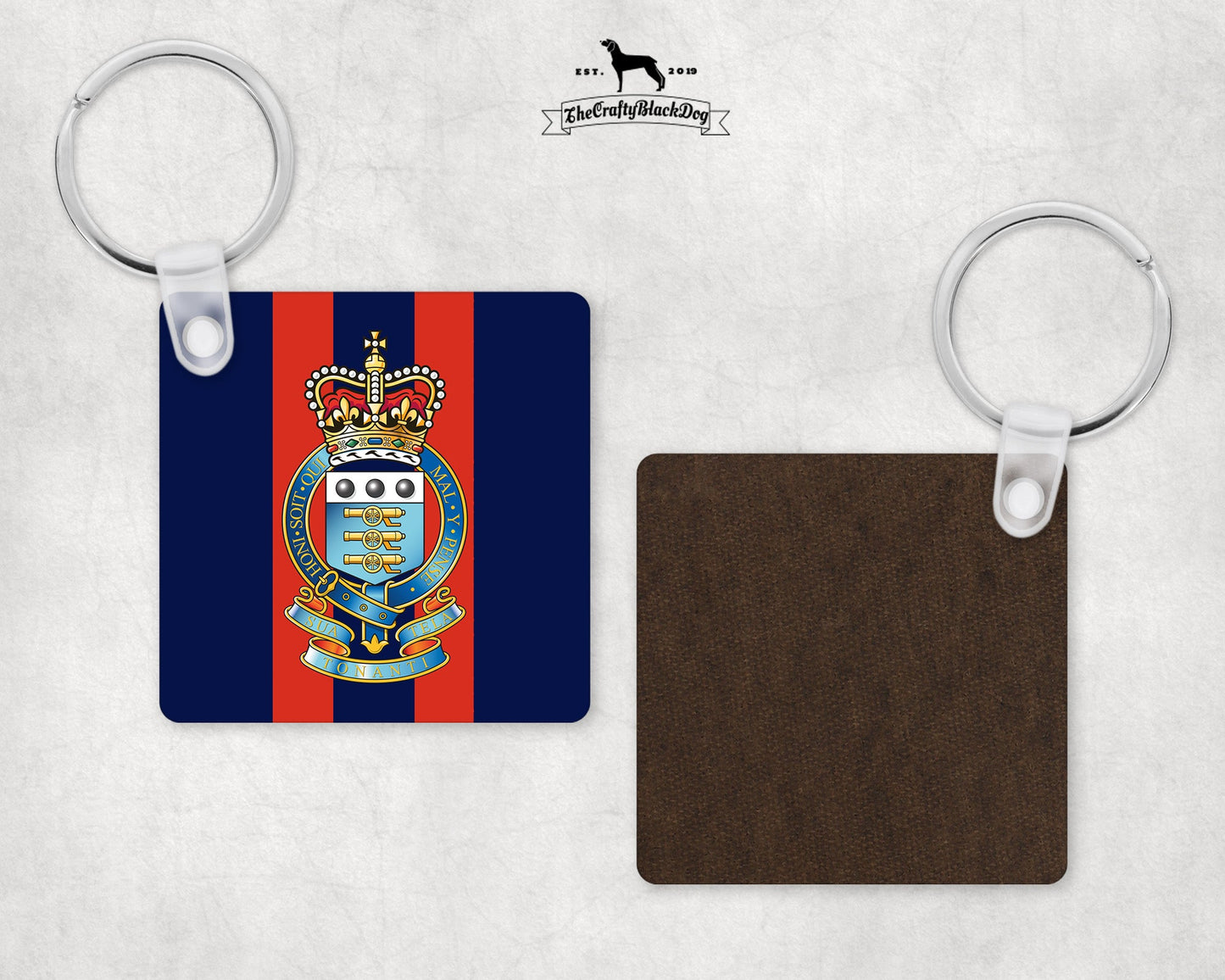 Royal Army Ordnance Corps - Square Keyring