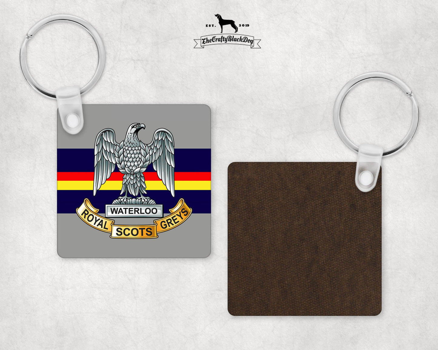 Royal Scots Greys - Square Keyring