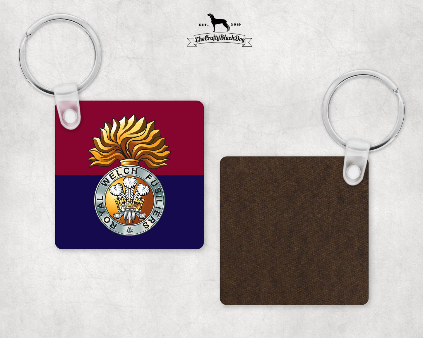 Royal Welch Fusiliers - Square Keyring