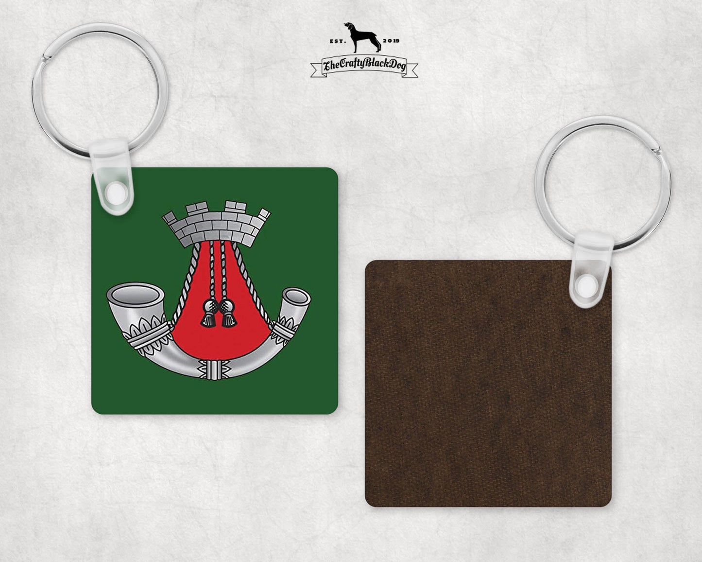 Somerset and Cornwall Light Infantry - Square Keyring