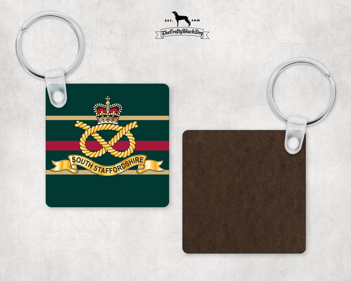 South Staffordshire Regiment - Square Keyring
