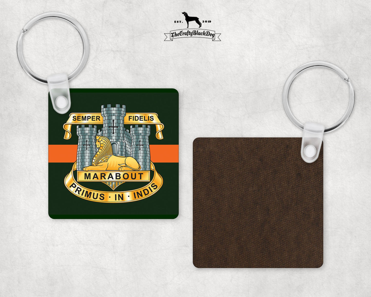 Devonshire & Dorset Regiment - Square Key Ring