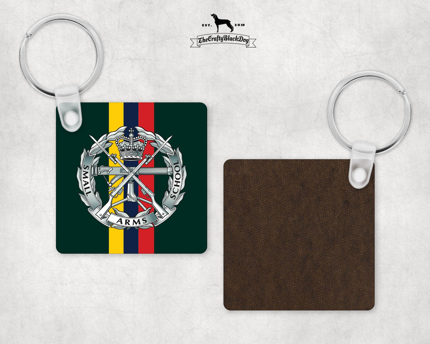 Small Arms School Corps - Square Keyring