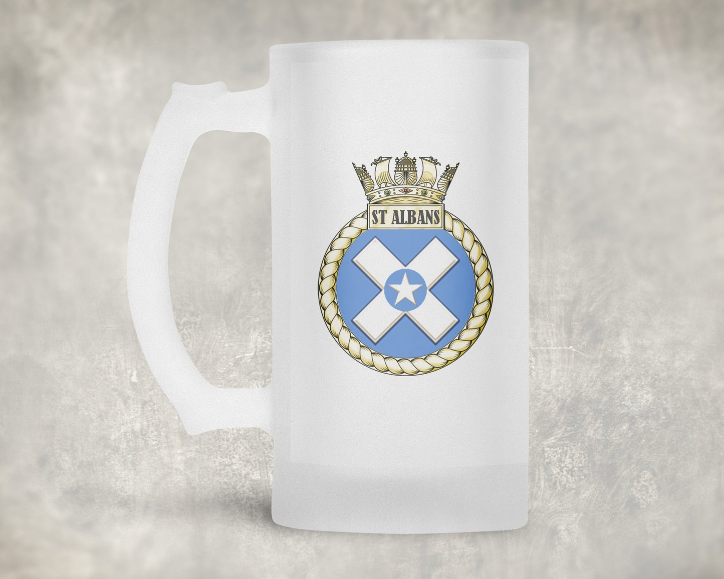 HMS St Albans - Frosted Stein/Tankard/Beer Mug - Frosted Stein/Tankard/Beer Mug
