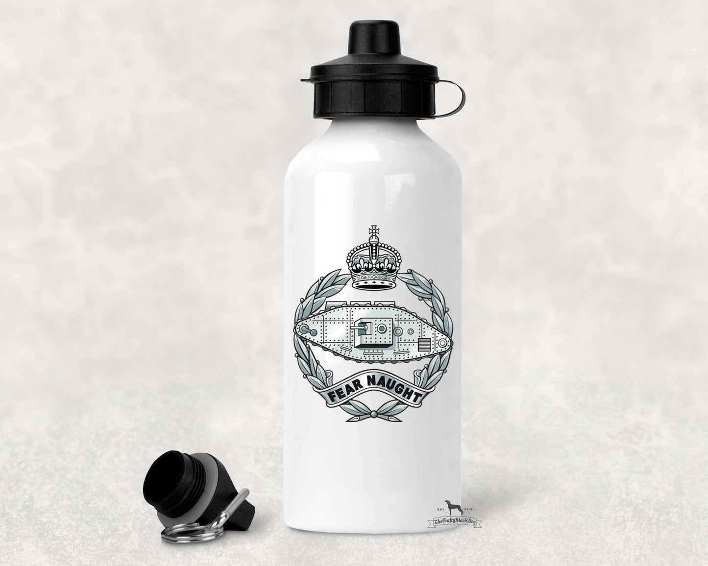 Royal Tank Regiment - ALUMINIUM WATER BOTTLE (New King's Crown)