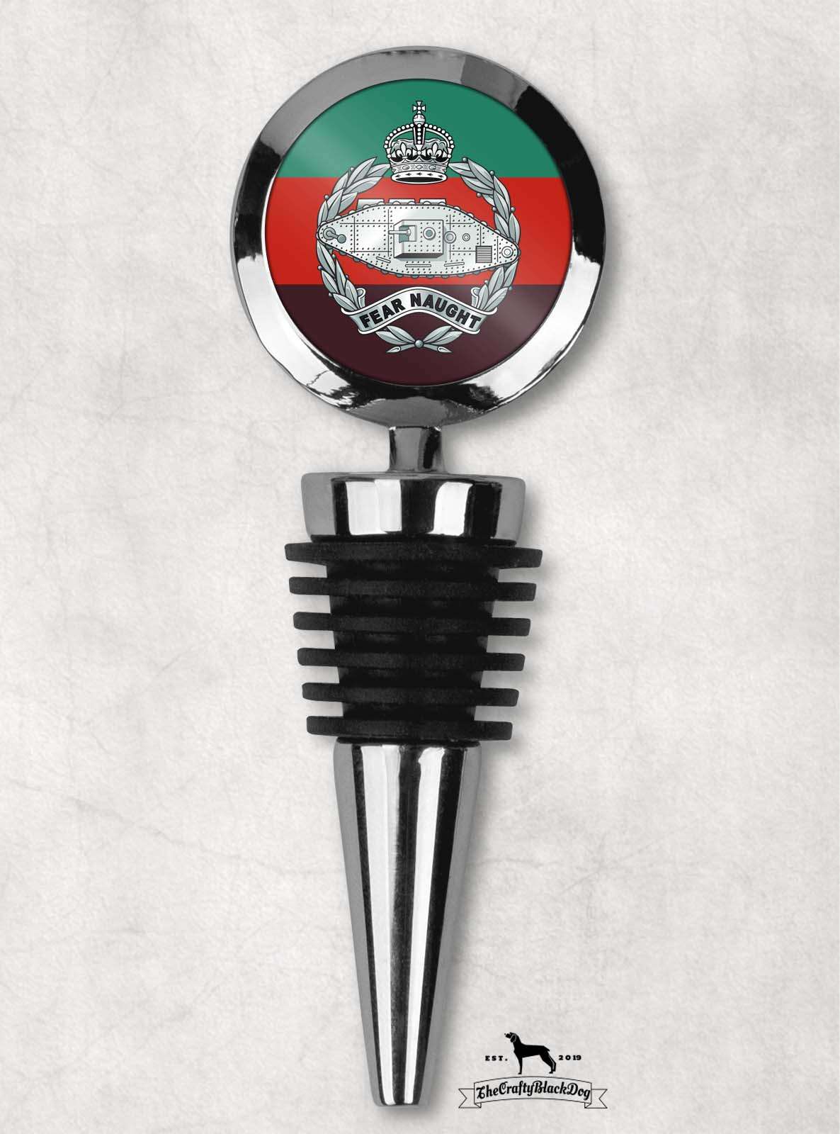 Royal Tank Regiment - Wine Bottle Stopper (New King's Crown)