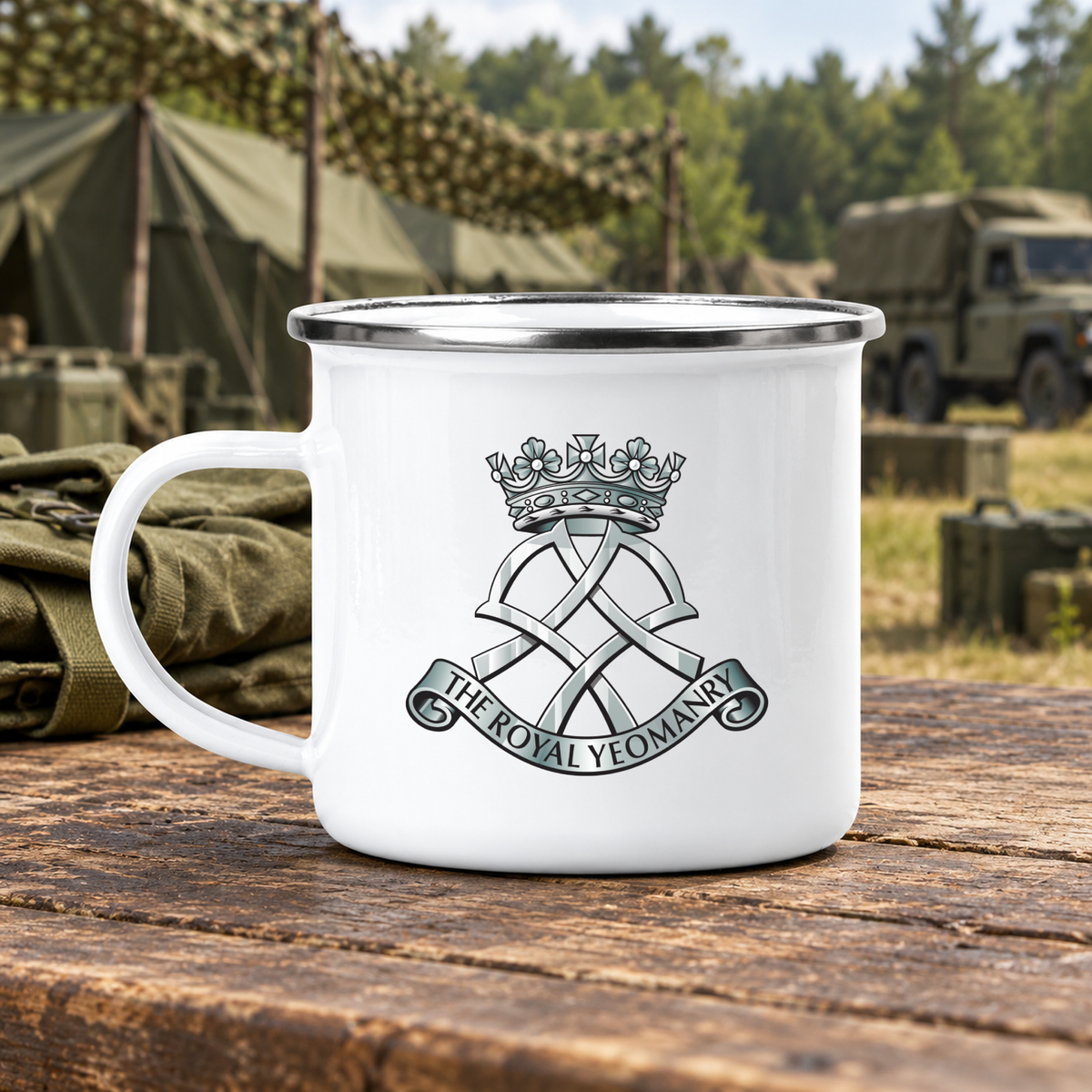 The Royal Yeomanry - Enamel Camping Mug | The Crafty Black Dog