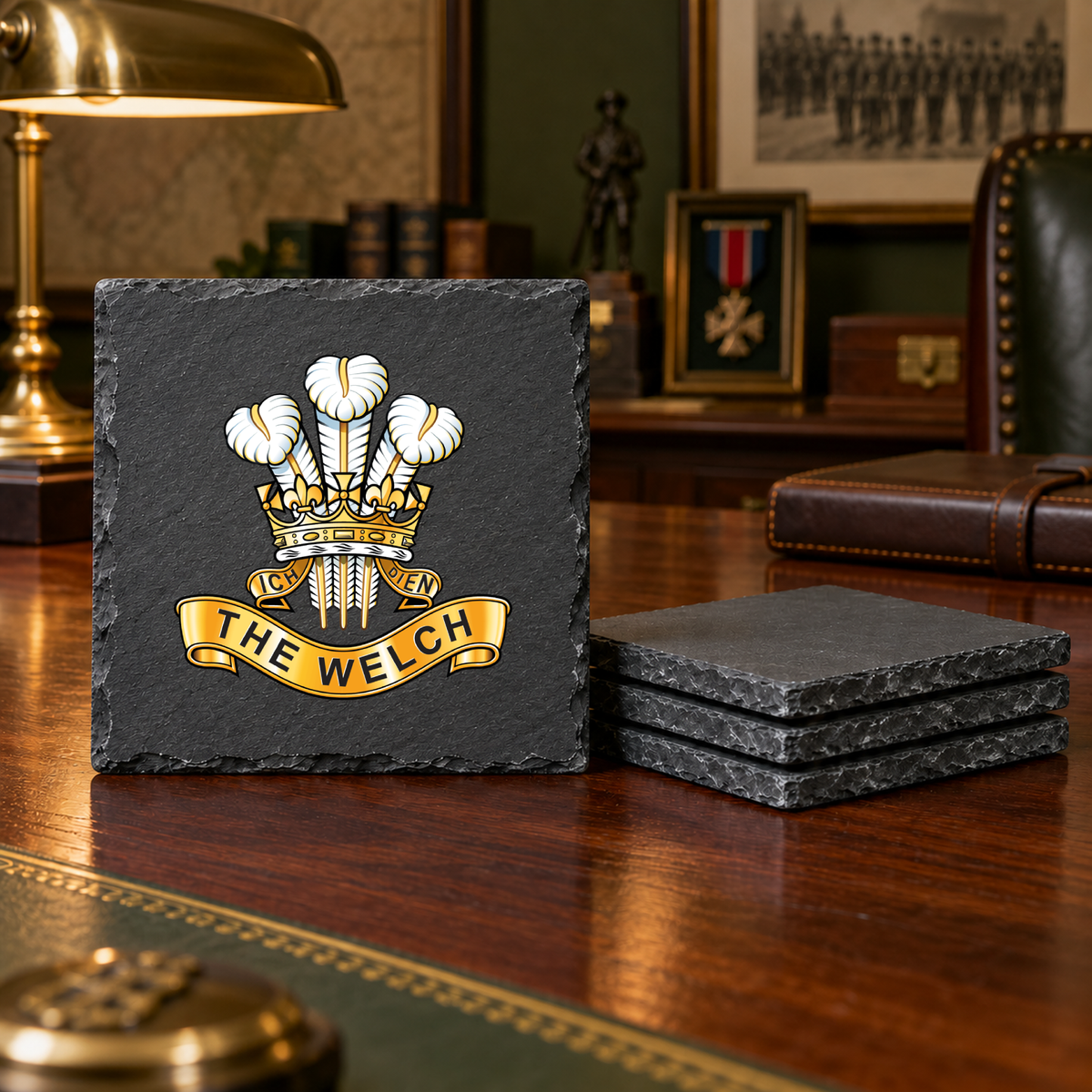 The Welch - Slate Coaster Set | The Crafty Black Dog