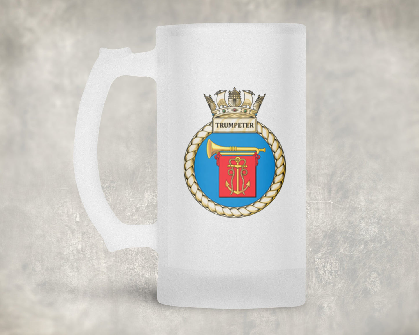 HMS Trumpeter - Frosted Stein/Tankard/Beer Mug - Frosted Stein/Tankard/Beer Mug
