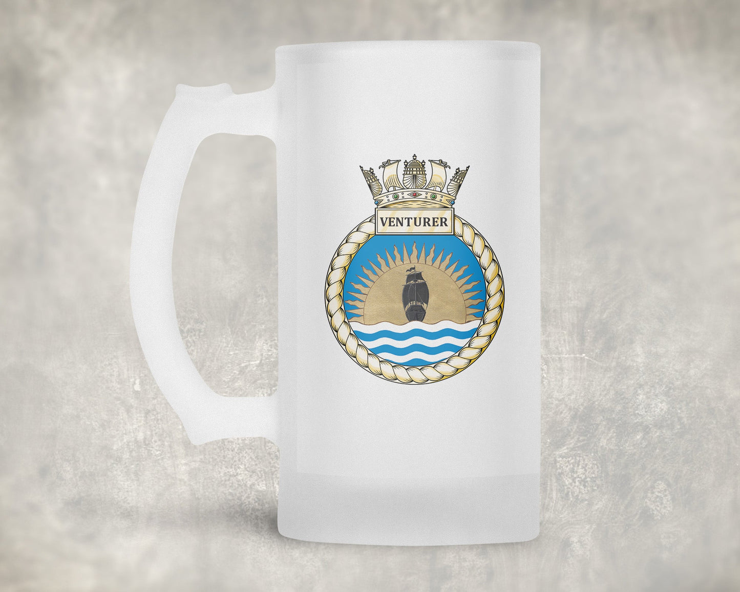HMS Venturer - Frosted Stein/Tankard/Beer Mug - Frosted Stein/Tankard/Beer Mug