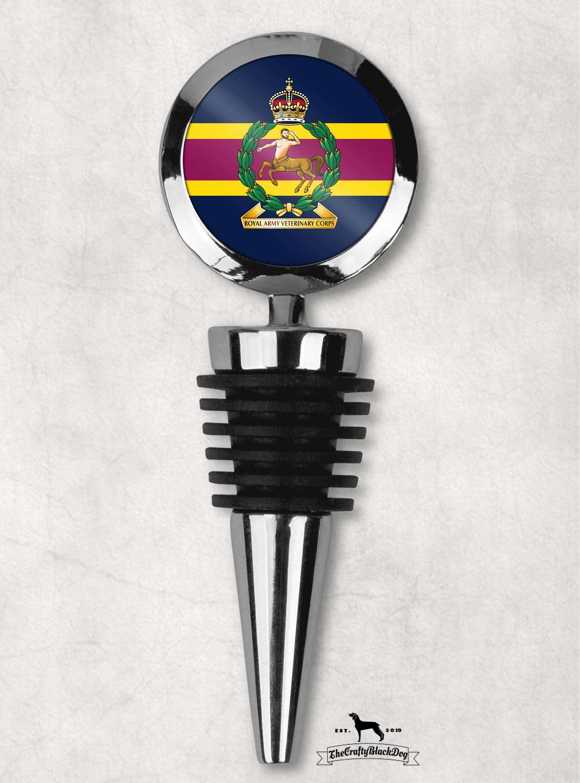 Royal Army Veterinary Corps - Wine Bottle Stopper (New King's Crown)