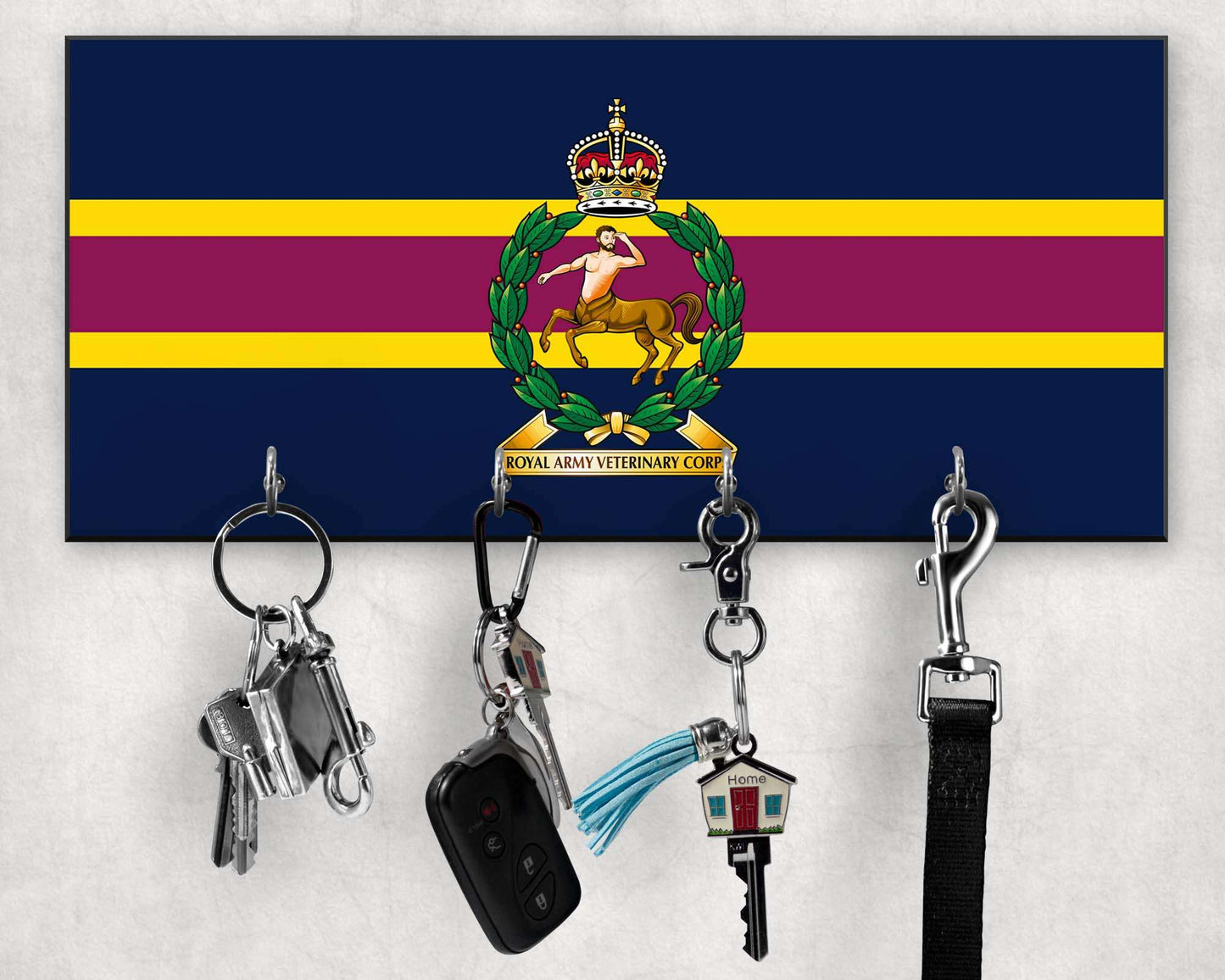 Royal Army Veterinary Corps - Wooden Key/Beret Hook (New King's Crown)
