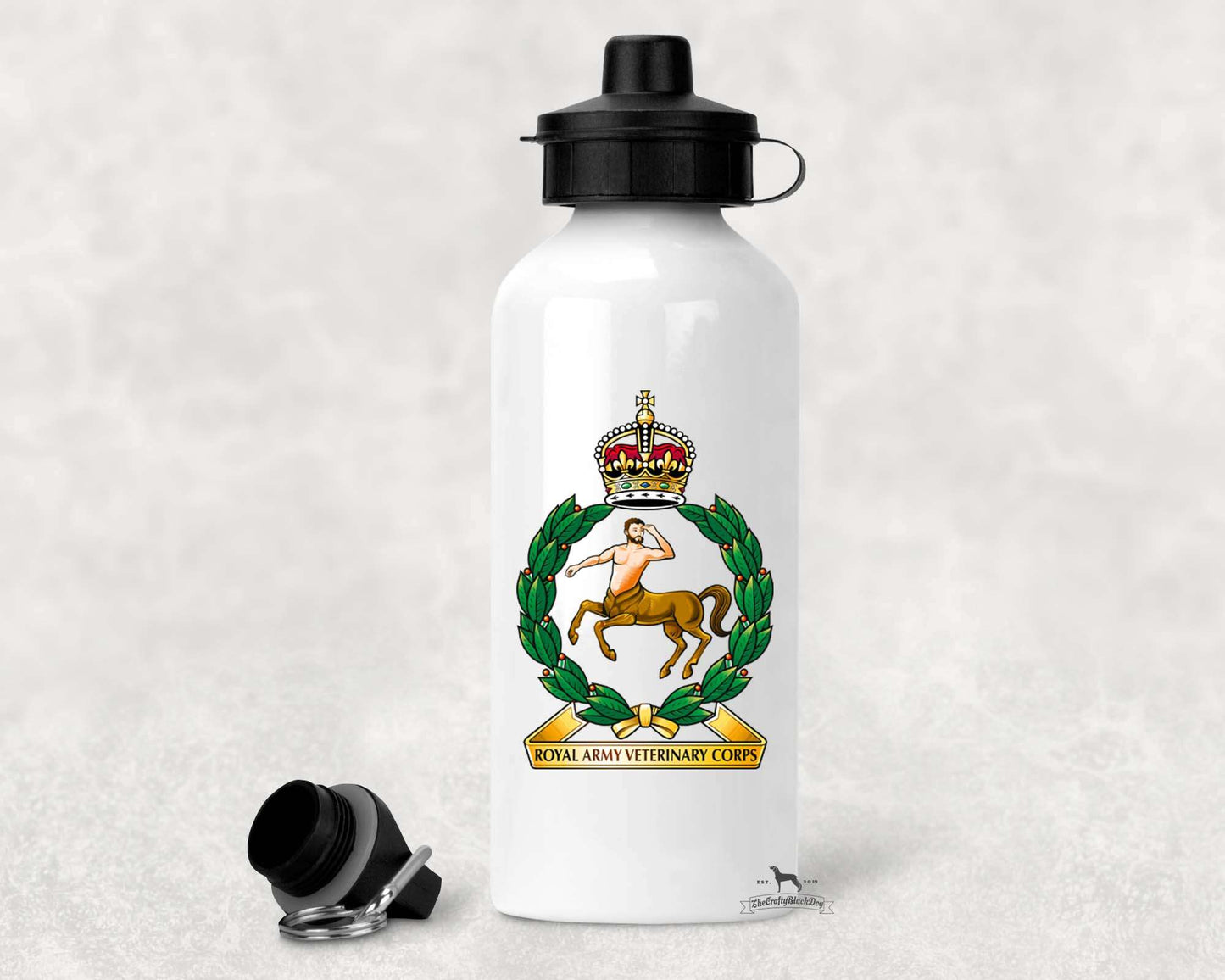 Royal Army Veterinary Corps - ALUMINIUM WATER BOTTLE (New King's Crown)