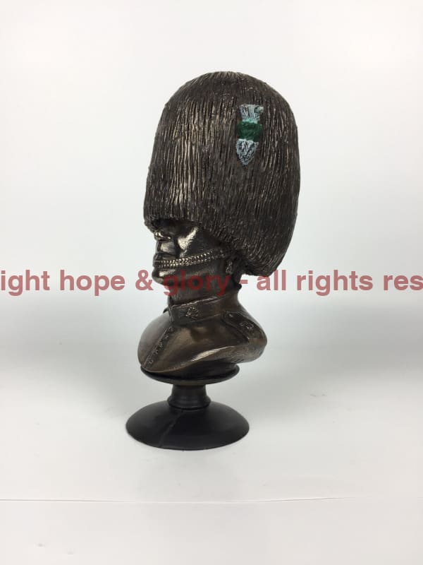 Welsh Guards Bust Cold Cast Bronze Military Statue Sculpture