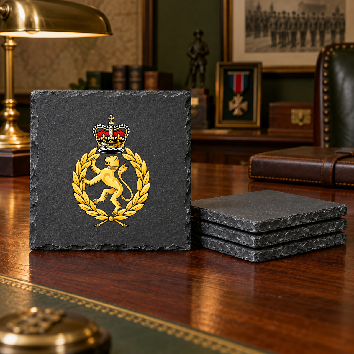 Womens Royal Army Corps - Slate Coaster Set | The Crafty Black Dog