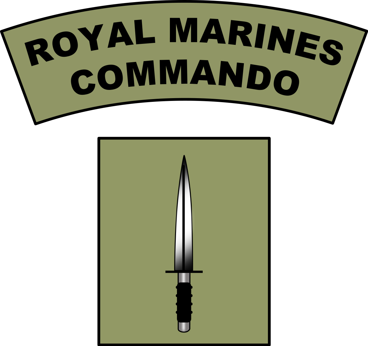 Royal Marines Dagger & Flash