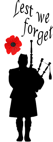 Lest We Forget - Bagpiper