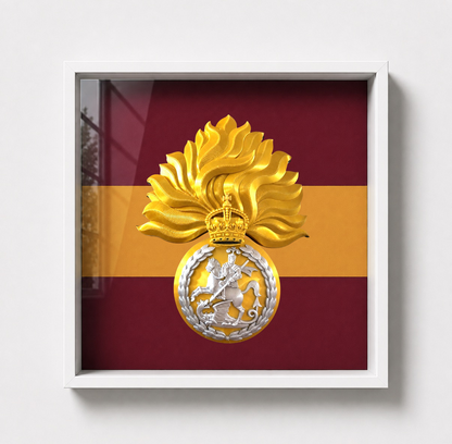 Royal Regiment of Fusiliers Grenade Display Frame King's Crown | Officially Licensed