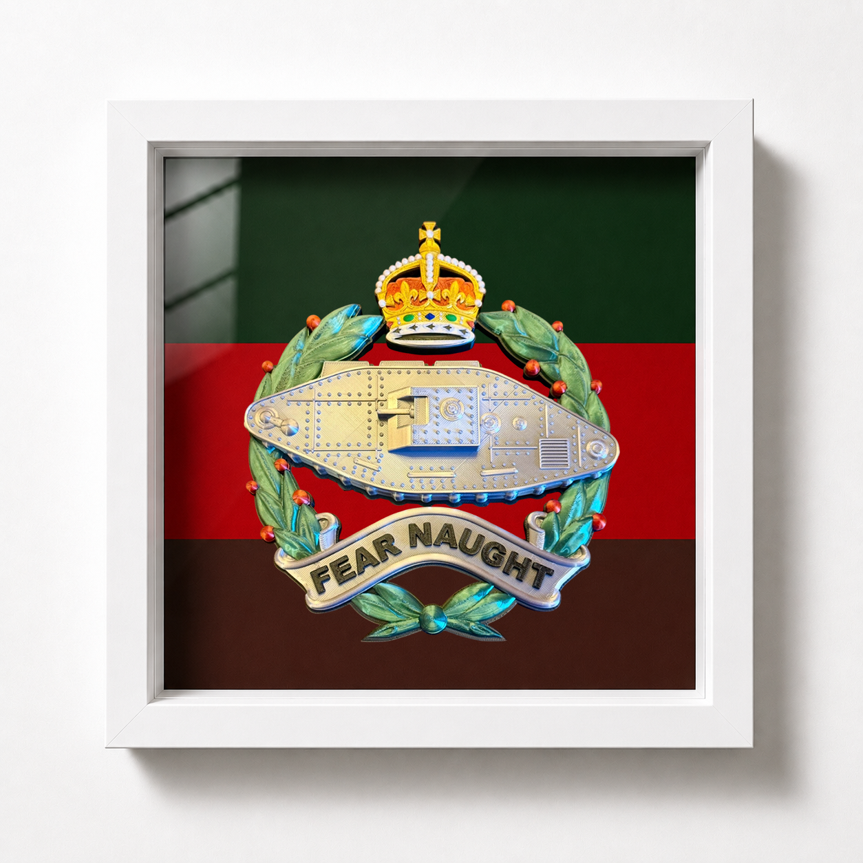 Royal Tank Regiment King's Crown Cap Badge Display Frame | Officially Licensed