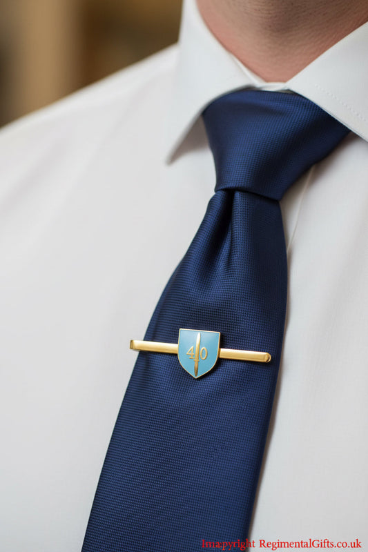 40 Commando Royal Marines Shield Tie Bar