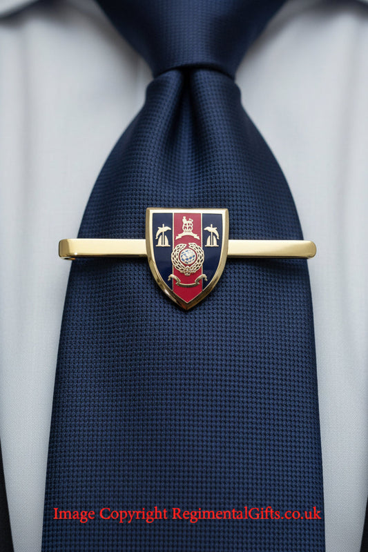 1 Assault Group Royal Marines Shield Tie Bar