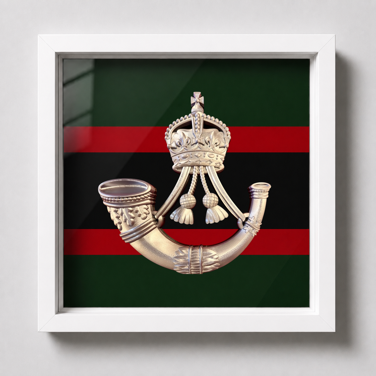 The Rifles Cap Badge Display Frame – King's Crown | Officially Licensed