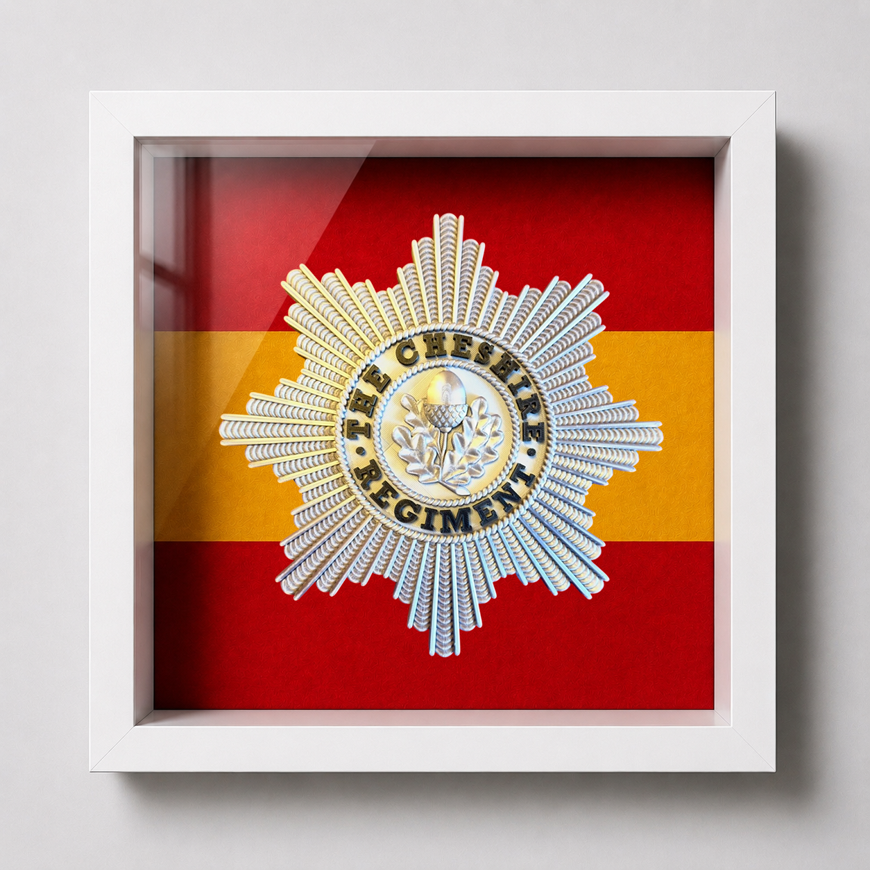 Cheshire Regiment Cap Badge Display Frame | Officially Licensed