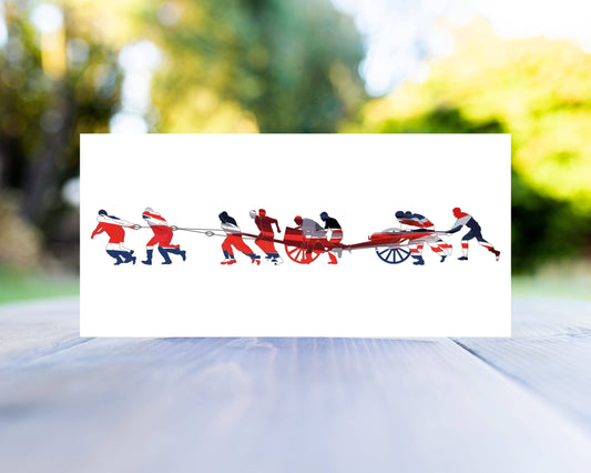 Gillian Jones Designs - Field Gun Union Flag Greeting Card