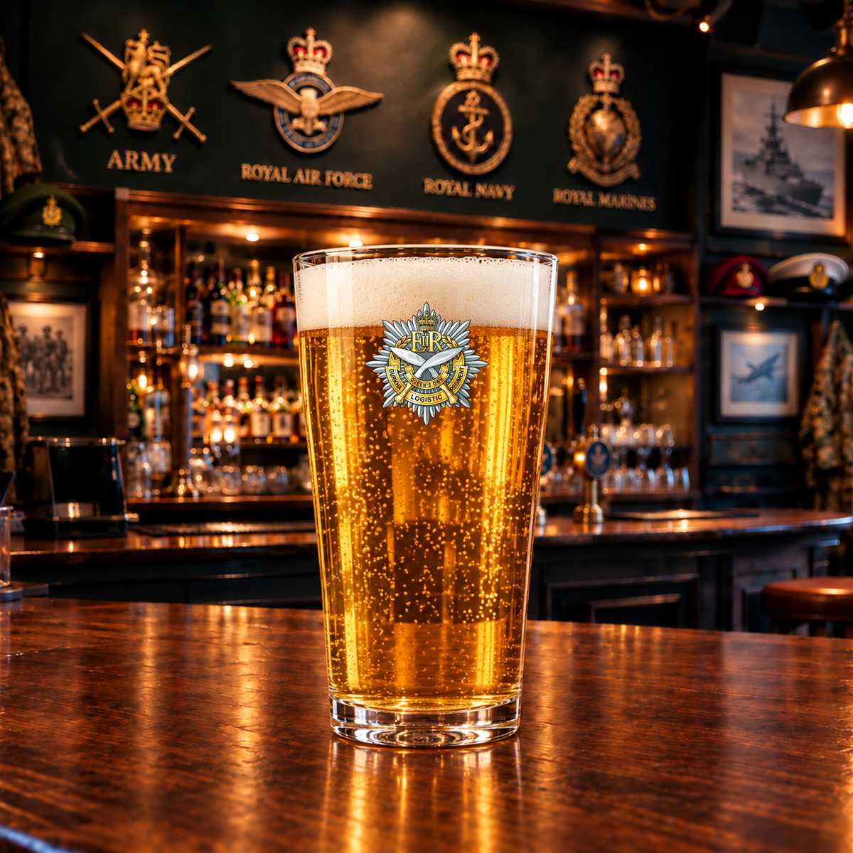 10 Queen's Own Gurkha Logistic Regiment RLC - Pint Glass | The Crafty Black Dog