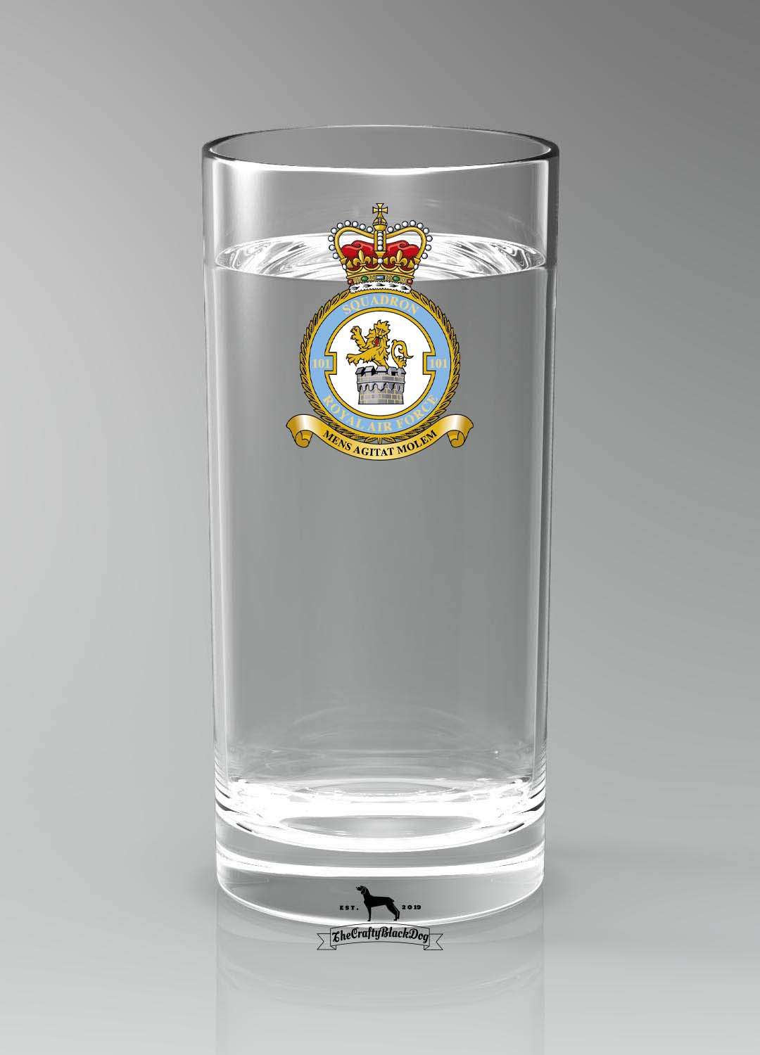 101 Squadron RAF - Straight Gin/Mixer/Water Glass