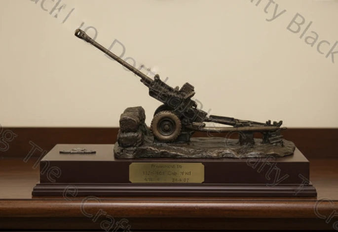 105 Light Gun Cold Cast Bronze Statue