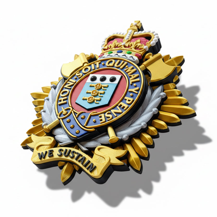 Royal Logistics Corps Queen's Crown Cap Badge